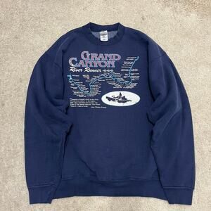 Vintage Grand Canyon River Runner Thick Crewneck Navy XL